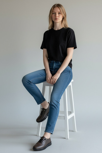 STOKS SHOES STORE Women's Leather Orthopedic Casual Shoes – Lightweight & Non-Slip Sole