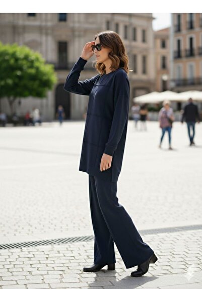 NERA GİYİM طقم فاخر للغاية بملمس ناعم مع تفاصيل مربعة