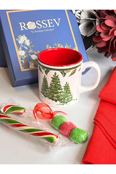 ROSSEV Gift Christmas Pine Mug Set with Gift Box