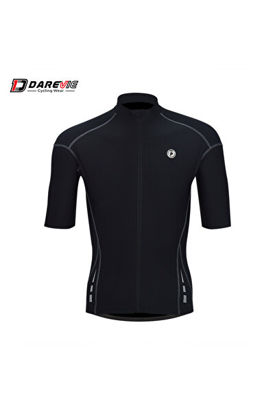 KlaussTech Ποδηλατική φανέλα Darevie μαύρη από πολυεστέρα, μέγεθος L