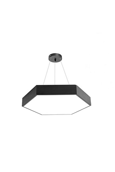 LEDIGANT Plafoniera LED 48W, complet hexagonal, φ60 cm, 6500k, negru