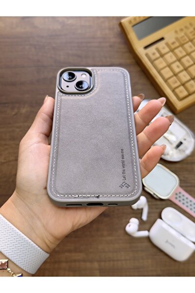 MTL iPhone 15 Compatible Premium Leather Textured Shock-Resistant Nasal Silicone Case