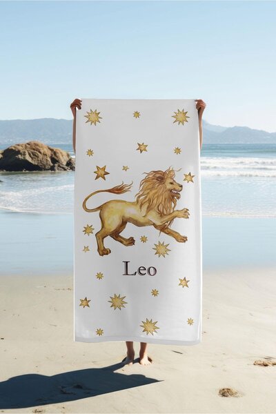 Dolce Mariee Digital Printing Beach Sea Towel Leo Patterned Peshtamal Hvl0035