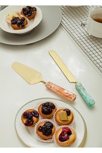 RİVO HOME DECOR Duo Cake Serving Set 2 Pieces