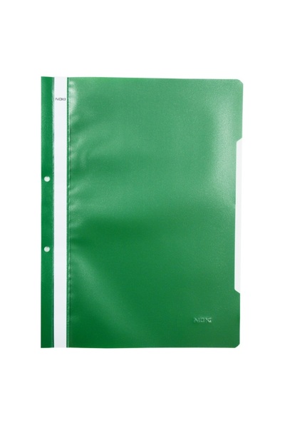 Noki Set of 50 plastic folders with rails and perforations, Noki, A4, various colors