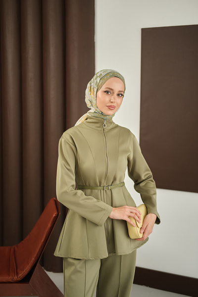 LOCCO Costum de scuba pentru femei cu fermoar, verde