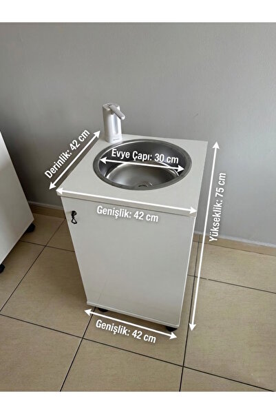 MukoToys Taşınabilir Mobil Lavabo - Yeni Yönetmeliğe Uygun Muayenehane Tipi -...
