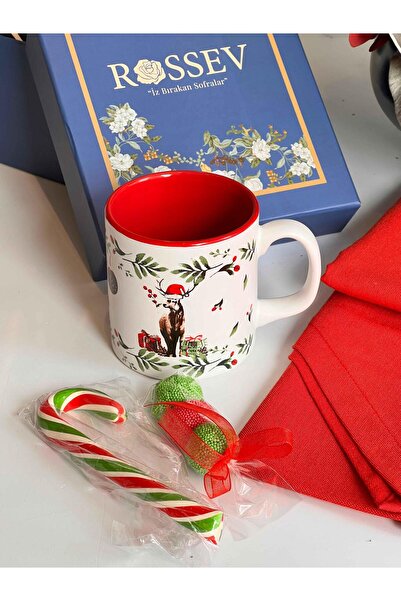 ROSSEV Gift Christmas Deer Gift Boxed Mug Set