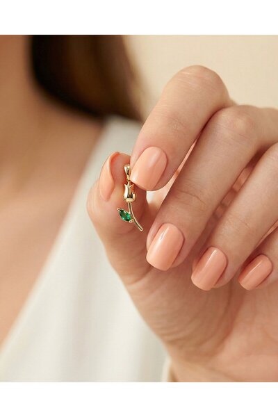 İNDİGO TAKI Minik Lale 14 Ayar Altın Kolye Ucu