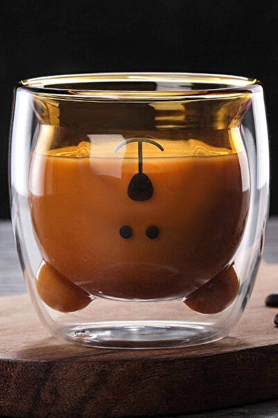 wei Double Borosilicate Glass Mug – Bear Shape, Tea, Coffee, Milk