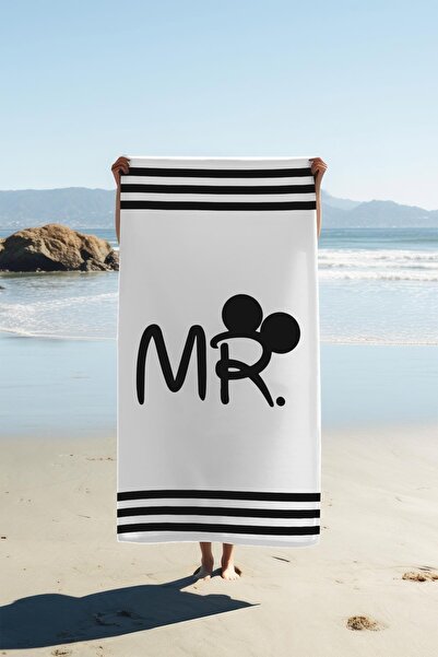 Dolce Mariee Prosop de plajă cu imprimare digitală, model Mr Mickey, HVL0102