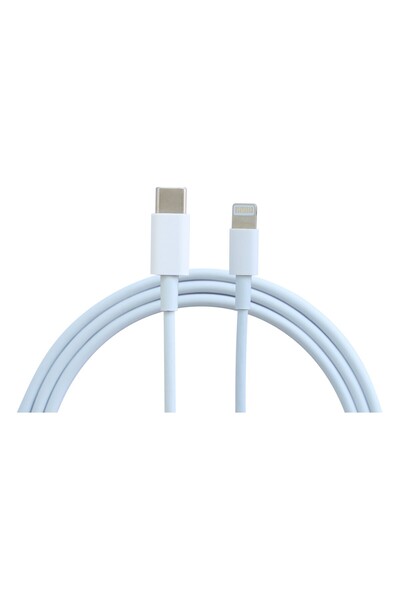 KOMA Sync and charge cable with USB-C/Lightning connector for Apple - 2m, white