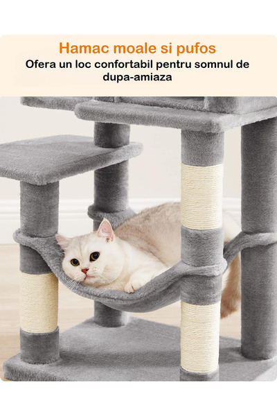 Smart Vibe KATO InfinityPaws Multi Level Cat Set, Soft Hammock, XXL Observation Platform, Light