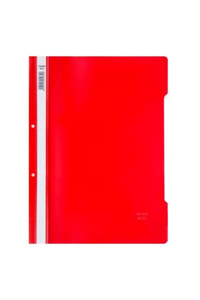 Noki Set of 50 plastic folders with rails and perforations, Noki, A4, various colors