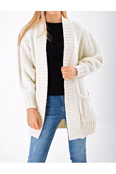 Vaniza Standard Size Knitwear Cardigan with Pockets