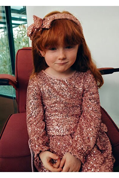 Abel & Lula Mayoral Abel&Lula Sequin Girls' Long Sleeve Dress