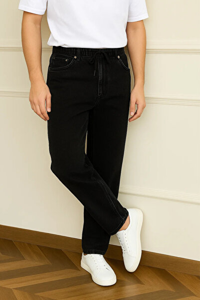 comstar Pantaloni negri largi, casual, pentru bărbați