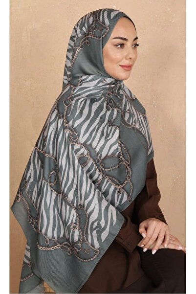 Butik New Season Chain Detailed Patterned Soft Cotton Shawl