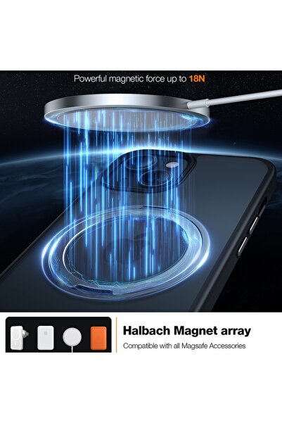 TORRAS Case for IPhone 15 Plus, Ostand Pro MagSafe, Black