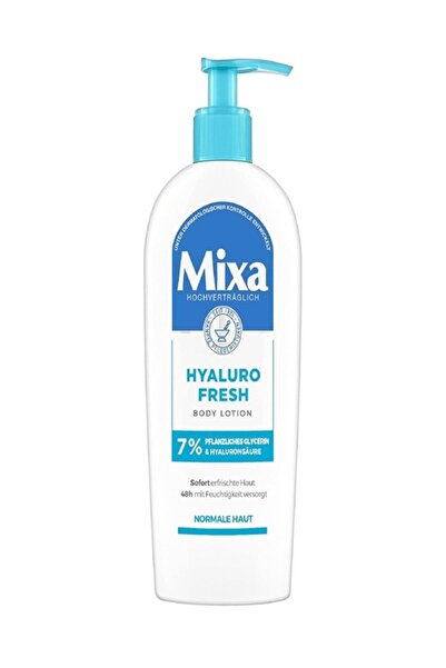 MİXA Intensely moisturizing body milk for dehydrated, dry and sensitive skin Hyalurogel, 400 ml,
