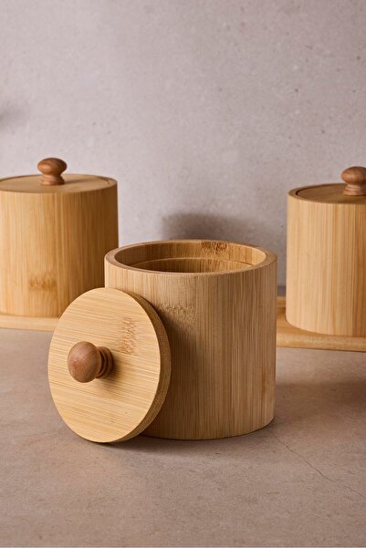 Perotti Pisa 3-Piece Countertop Bamboo Stand Spice Rack Set