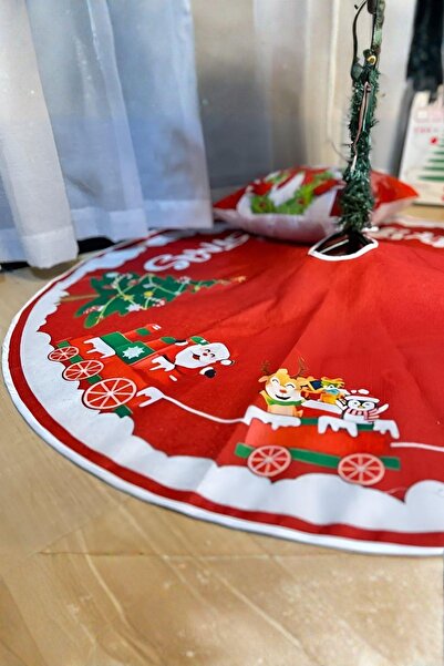Sole Christmas Ornament Decorative Red Christmas Tree Skirt Shawl – 60 cm Christmas Ornament Fabric