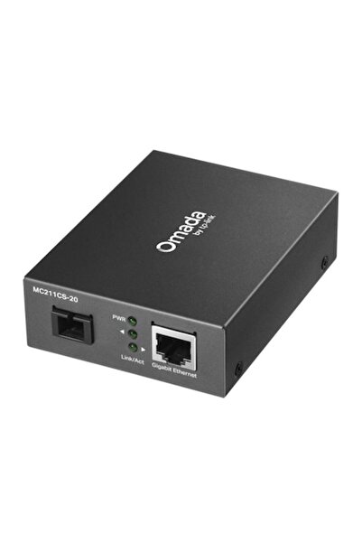 TP-LINK Omada MC211CS-2 Media Converter, 1 Gbps, 20 km, RJ-45 to SC/UPC