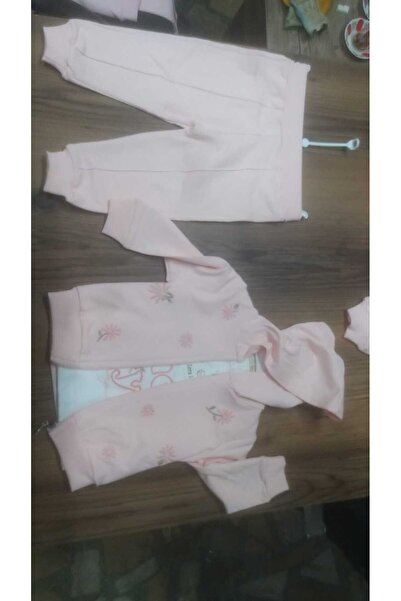 Uslukids Zippered Hooded Embroidered 3-Piece Boys' Tracksuit New Season