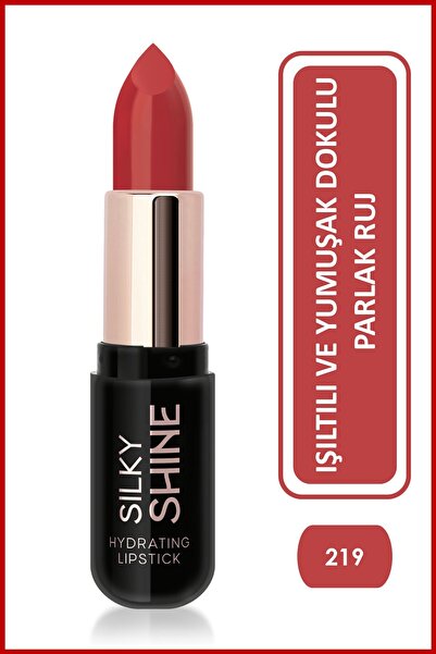 Golden Rose Silky Shine Hydrating Lipstick - 219 Kırmızı - Nemlendirici Ruj