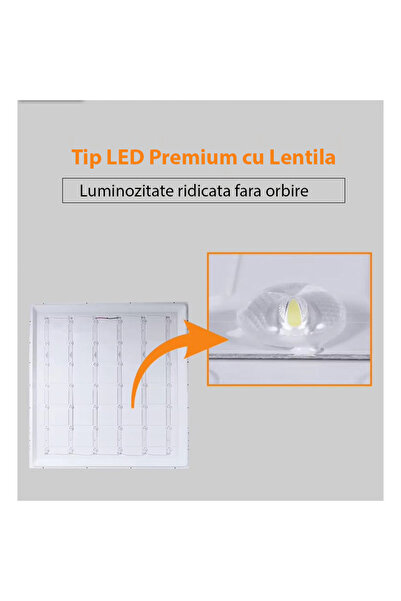 LEDIGANT LED Panel 60x60 cm, 60W, Neutral Light 4500K, Model, White Frame, Ideal for Coffered Ceiling