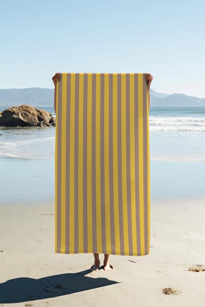 Dolce Mariee Digital Printing Beach Sea Towel Colorful Striped Pattern Peshte...