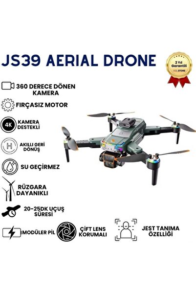 hızlı store JS39 Drone, Akıllı 4K Uzaktan Kumandalı, Fırçasız motorlu Engel K...