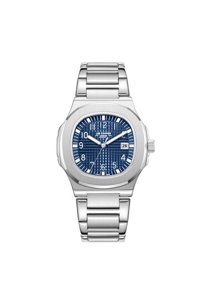 Lee Cooper Lc08259.390 Men's Wristwatch – Blue Dial, Stainless Steel Elegance