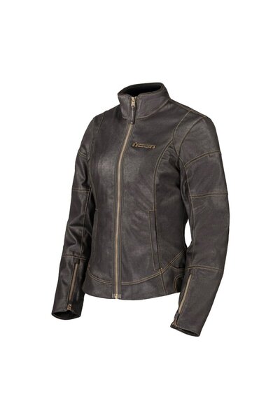 Icon Tuscadero 3 Korumalı Kadın Motosiklet Montu Siyah