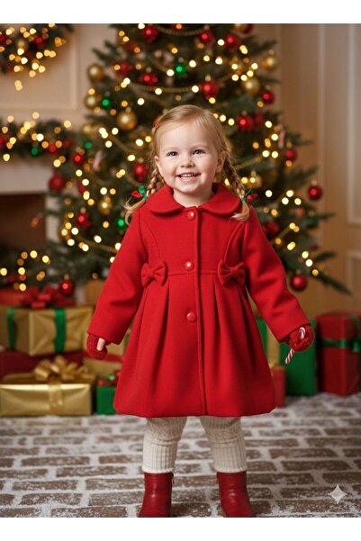 Baby Rose New Year's Concept Cashmere Coat Lined (1-2-3-4 Years Old)