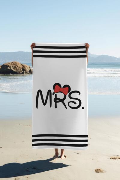 Dolce Mariee Prosop de plajă cu imprimare digitală, model Mrs Mickey, HVL0101