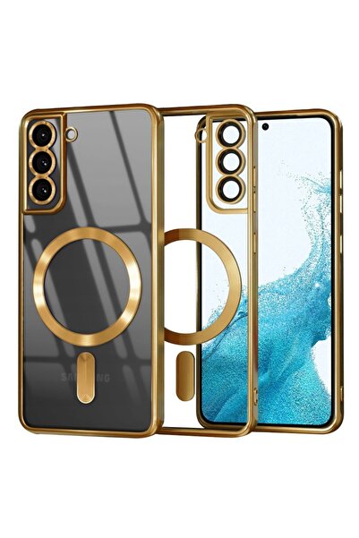 SKYDDAR INNOVATION Θήκη για Samsung Galaxy S22 5G, Πολυτελής Ασπίδα Magsafe, Προστασία, Σετ Αυτοκόλλητων, Χρυσή