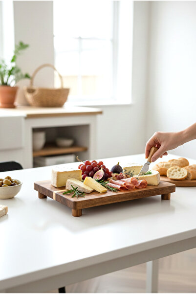 FH finehome Fean Acacia Leg Rectangular Presentation Board