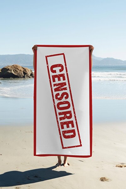 Dolce Mariee Digital Print Beach Sea Towel Censored Patterned Peshtamal Hvl0012