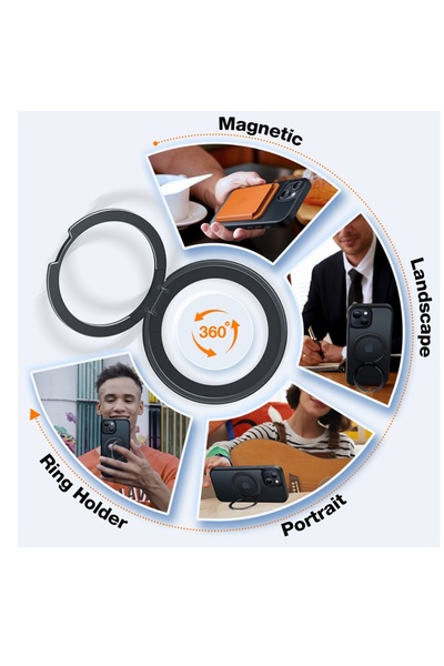 TORRAS Case for IPhone 15, Ostand Pro MagSafe, Black