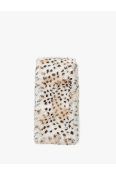 Koton Leopard Patterned Faux Fur Scarf