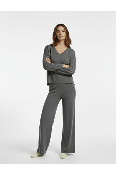Koton Comfortable Fit Straight Wide Leg Long Pajama Bottoms