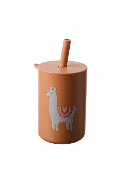 Pitikot Silicone Cup With Straw – Giraffe Pattern, Spill-Proof, Safe For Children