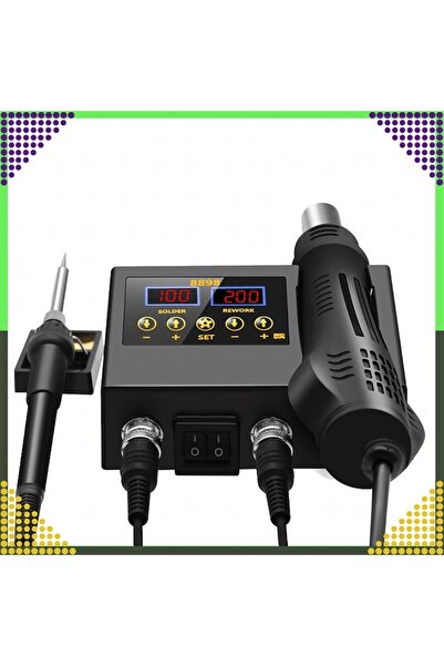 Optim Solution 660W Hot-Air Soldering Station with Fine Tip Iron, Digital PID, 100–500°C, Nozzles 5–9mm, LED,