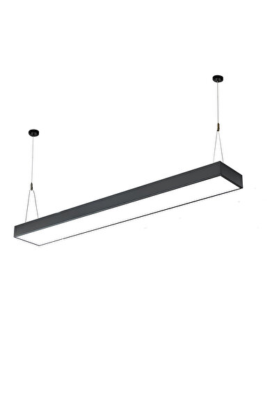 LEDIGANT Corp Iluminat LED Suspendat 60W, 120x20cm, Negru, Lumina neutra 4500K, Design Premium, Modular