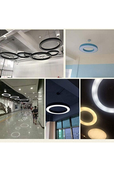 LEDIGANT LED ceiling light 48W, round hollow, φ60 cm, 6500k, black