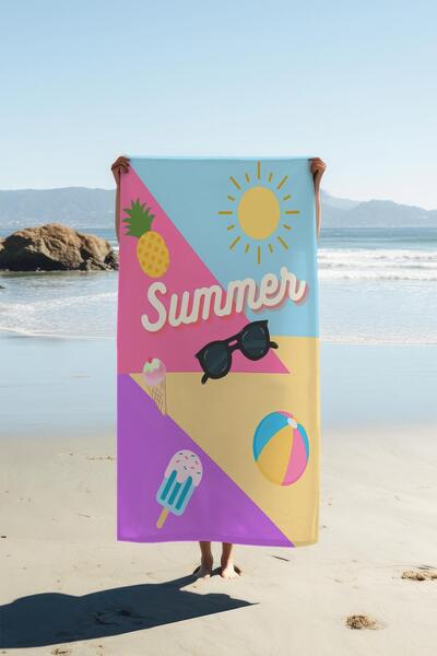 Dolce Mariee Digital Print Beach Sea Towel Summer Patterned Peshtemal Hvl0171