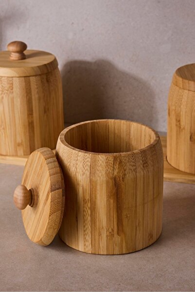 Perotti Pisa 3-Piece Countertop Bamboo Stand Spice Rack Set