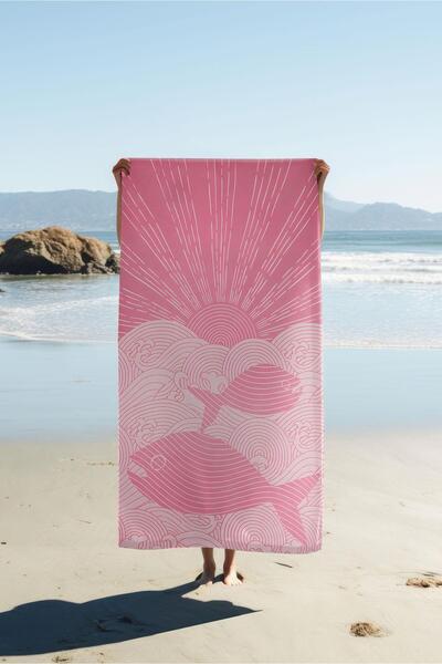 Dolce Mariee Digital Printing Beach Sea Towel Fish Patterned Peshtamal Hvl0069