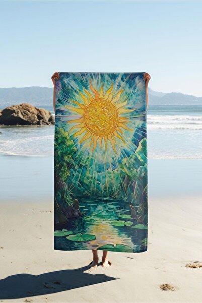 Dolce Mariee Digital Printing Beach Sea Towel Nature Patterned Peshtemal Hvl0085